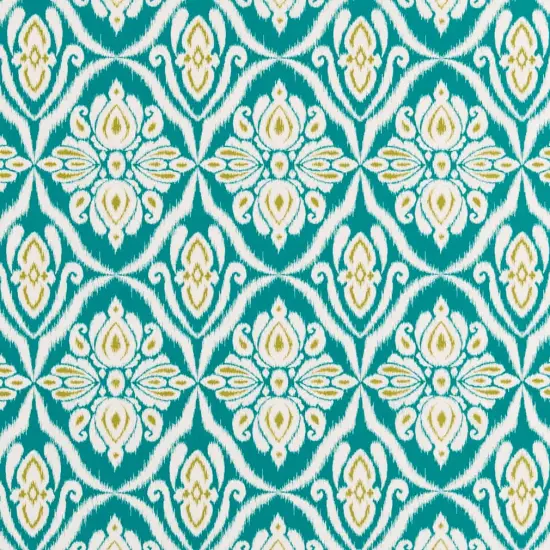 Seabreeze - Aqua & Teal Damask Upholstery Fabric 54 Inches" {1}