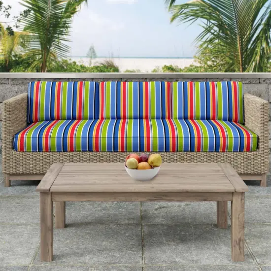 Gemstone - Blue Stripe Upholstery Fabric 54 Inches" {3}