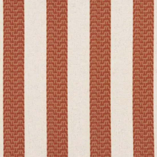 Spice - Orange & Rust Stripe Upholstery Fabric 54 Inches" {1}