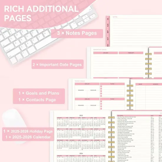 Academic Planner 2025-2026 - 7"x10" (Pink) {5}