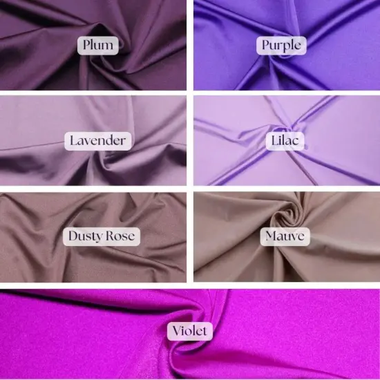 1 Yard Purple Shiny Milliskin Nylon Spandex 4 Way Stretch Fabric for Leotards 36" x 60" Width {1}