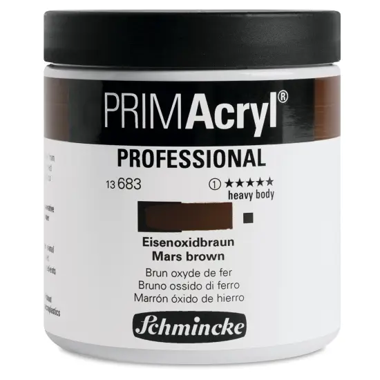 Schmincke Primacryl Professional Acrylic Paint - Mars Brown, 237 ml Jar {1}