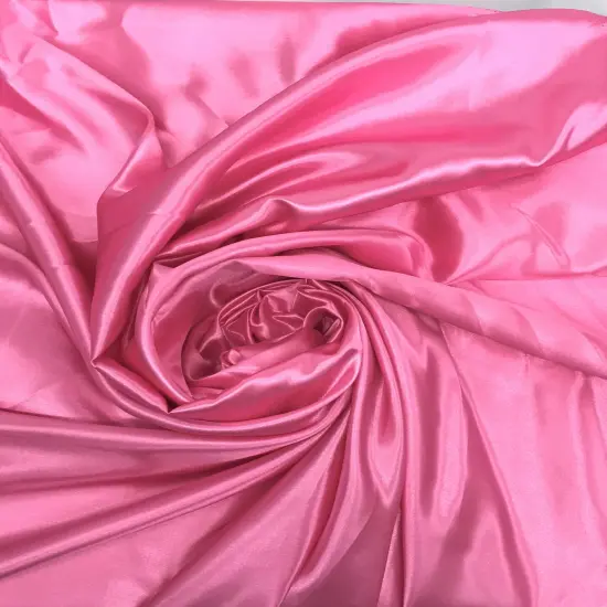1 Yard Candy Pink Medium Satin Fabric for Elegant Apparel Drapery and Crafts 58/60 Inch Width {1}
