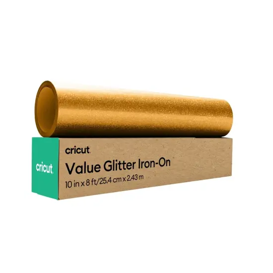 Cricut Value Glitter Iron-on - Gold - 10 in x 8 ft (1) {1}