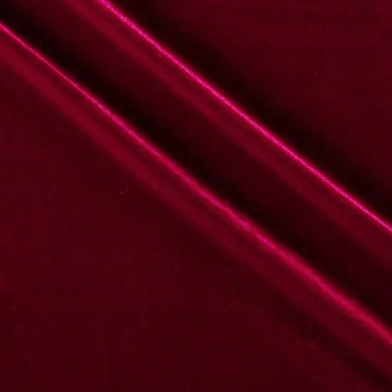 1 Yard Soft Stretch Velvet Fabric for Fashion Dancewear Costumes 58 60 Inch Width Cranberry {1}
