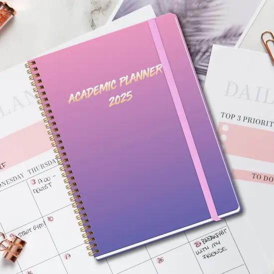 Academic Planner 2025 - A4 (Gradient Purple) {5}
