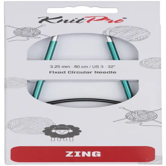 KnitPro-Zing Fixed Circular Needles 32"-Size 3/3.25mm {1}