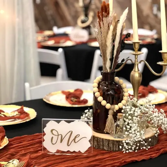 10 Pack Terracotta Cheesecloth Table Runners {4}