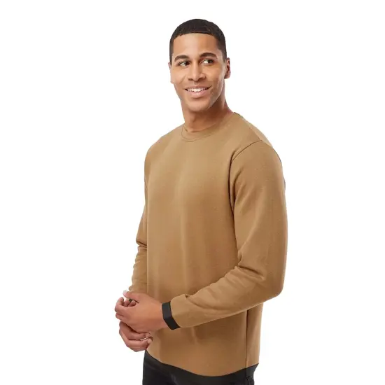 LAT&reg; Adult Statement Fleece Crew Sweatshirt GRANITE HTH/ BLK {5}