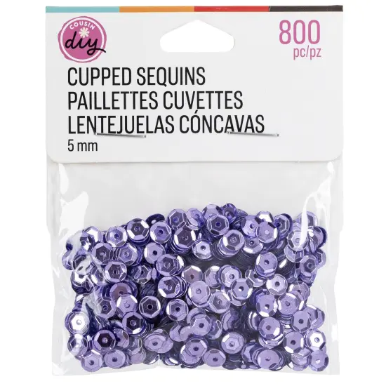 CousinDIY Cupped Sequins-Fuchsia, 5mm 800/Pkg {1}