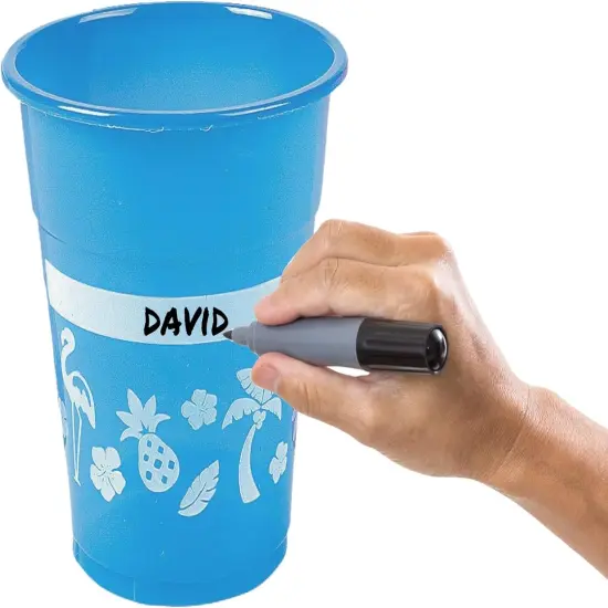 4E's Novelty 48 Pack Tropical Party Cups with Parasol Straws for Hawaiian Party Decor, Luau, Pool & Birthday Celebrations {4}