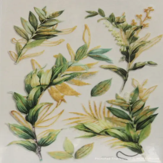 Designer Fancy Fern Epoxy Stickers {1}