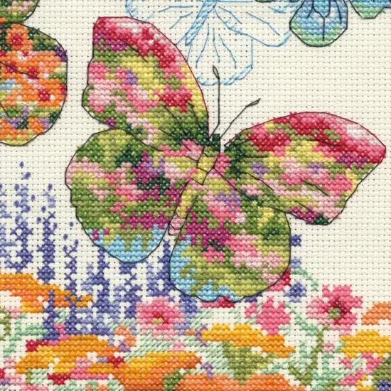 Dimensions Counted Cross Stitch Kit 10"X13"-Floral Butterfly {7}