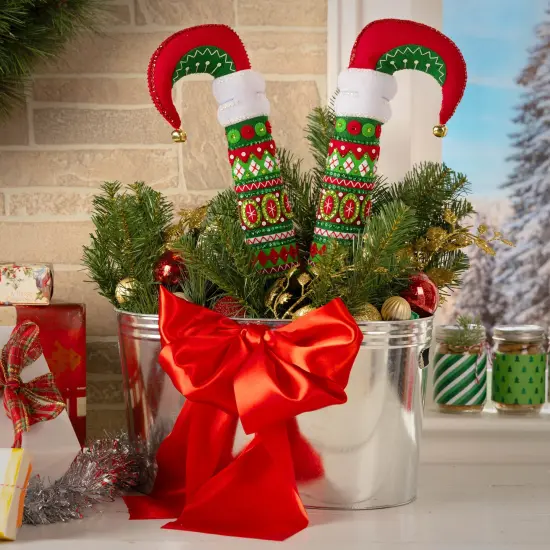 Bucilla Felt Dcor Applique Kit 6"x13"-Elf Legs Tree Pokes {7}