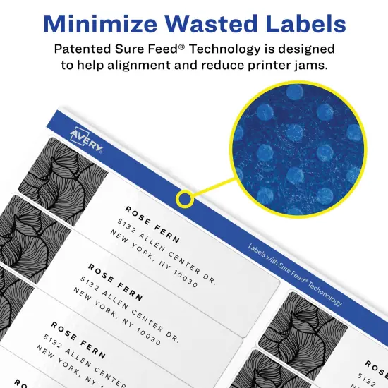Avery Easy Peel Address Labels, Sure Feed Technology, Permanent Adhesive, 1" x 4", 500 Labels (5261) {2}