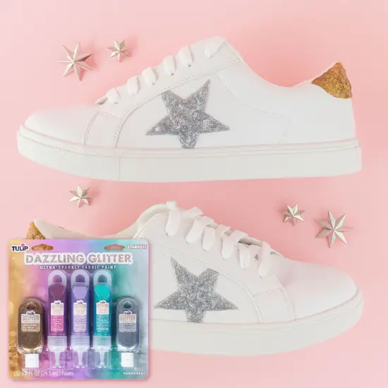Tulip Dazzling Glitter Fabric Paint Stardust Combo Pack {5}