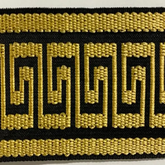 1-3/4" Greek Key Jacquard Woven Ribbon Trim - 6 Continuous Yards - Many Colors! {1}