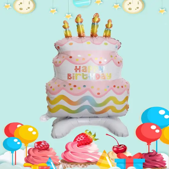 Birthday Cake Standing Foil Balloon Decoration F07M1-13 {1}