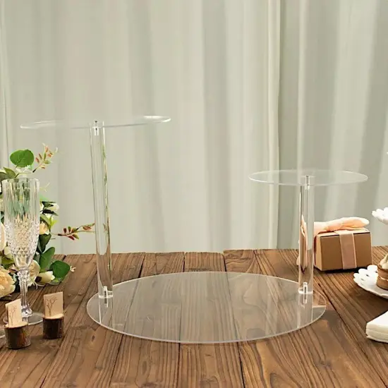 23 in Clear 3 Tier Spiral Plastic CUPCAKE Pedestal Dessert DISPLAY STAND Party {3}