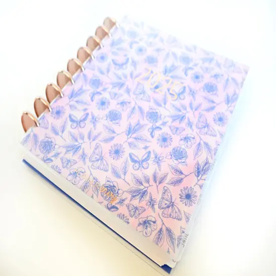 2025 Planner - Horizontal Layout, Disc Bound - "Butterfly Doodles" (#709) {6}