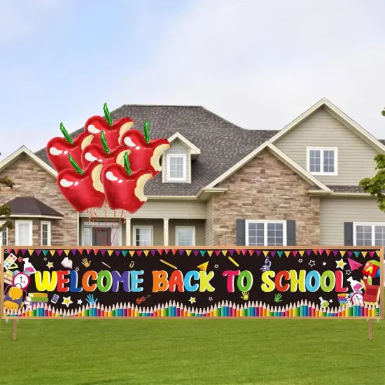 6 Pcs of Apple Foil Red Balloons {3}