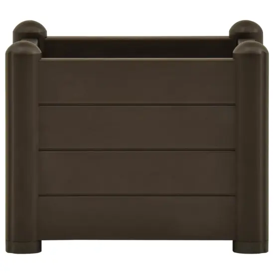 vidaXL Garden Raised Bed PP Mocha 16.9"x16.9"x13.8" {3}