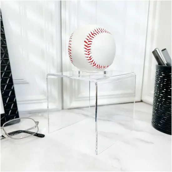 Plymor Clear Acrylic Square Display Riser, 4" H x 4" W x 4" D (1/8" thick) {3}