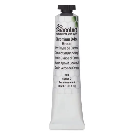 Ceracolors Waterborne Wax Paint - Chromium Green Oxide, 50 ml {1}
