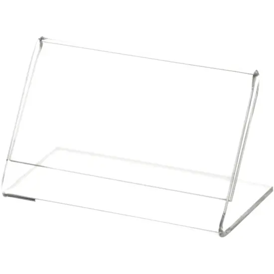 Plymor Clear Acrylic Sign Display / Literature Holder (Angled), 3.5" W x 2" H {2}