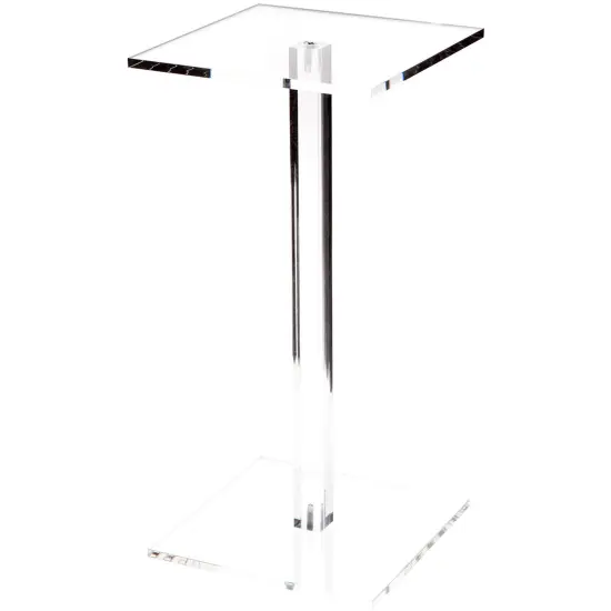 Plymor Clear Acrylic Square Barbell Pedestal Display Riser 12.5 inches (Height) x 6 inches (Width) x 6 inches (Depth) (1/4 inches thick) {2}