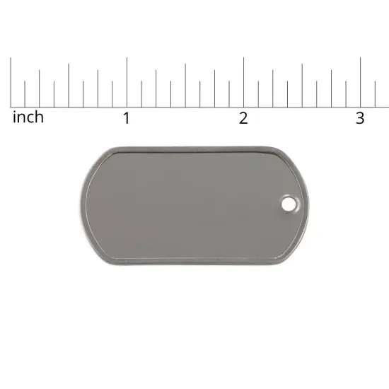 JewelrySupply Blank Military Dog Tags 28x50mm Stainless Steel (Package of 10) {2}