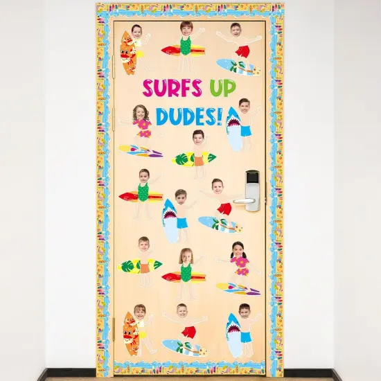 24 Pcs Summer Cutouts Surfboard Cutouts with Photo Space for Bulletin Board DIY Craft Summer {4}