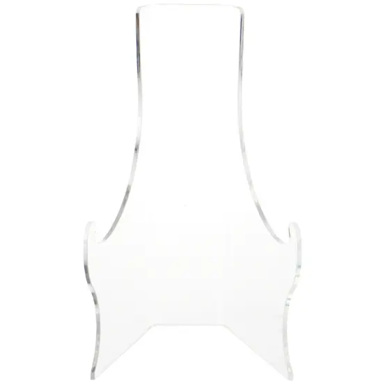 Plymor Clear Acrylic Elevated Flat Back Easel with Deep Support Ledges, 8.375" H x 5.125" W x 5" D {2}