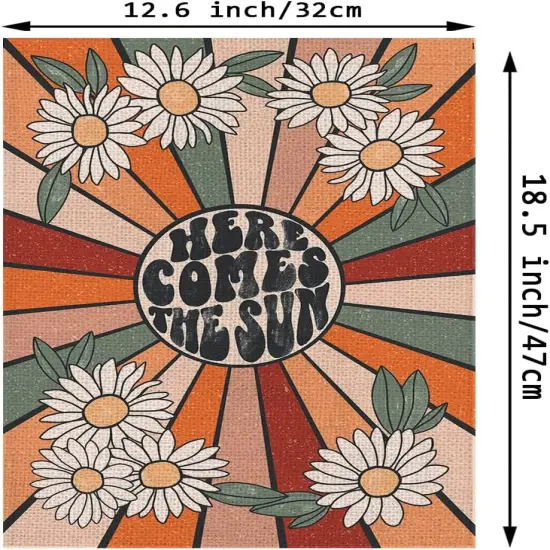 Summer Garden Flag Vintage Daisy Vertical Double Sided Seasonal Farmhouse Yard Outdoor Decorations 12.5 x 18 Inch {2}