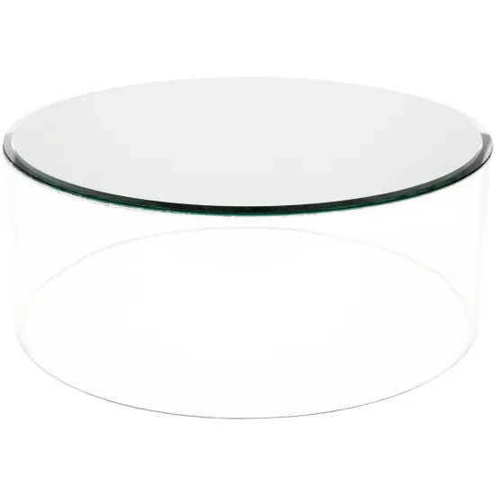 Plymor Clear Acrylic Cylinder Display Riser with Mirror Top {2}