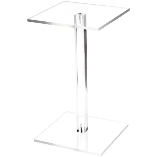 Plymor Clear Acrylic Square Barbell Pedestal Display Riser 10.5 inches (Height) x 6 inches (Width) x 6 inches (Depth) (1/4 inches thick) {2}