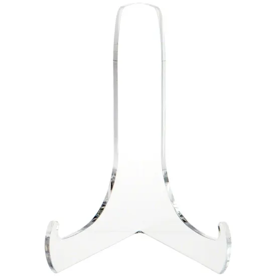 Plymor Clear Acrylic 60-Degree Angle Easel With Shallow Support Ledges, 7.5" H x 5.75" W x 4.75" D {3}