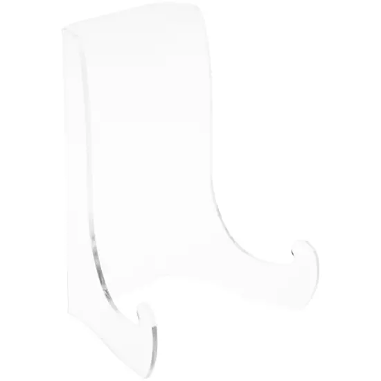 Plymor Clear Acrylic Flat Back Easel With Shallow Support Ledges, 9" H x 6.75" W x 5.25" D {2}