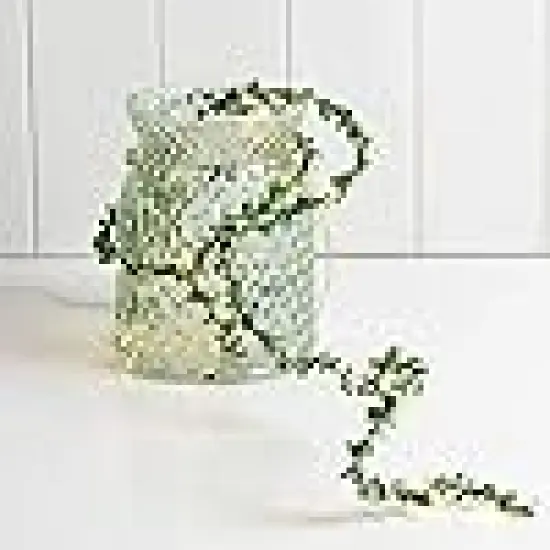 USB Plug in Warm White Tiny Leaf Green Garland {5}
