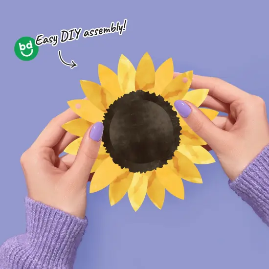 Big Dot of Happiness Sunflower Garland Banner, Yellow Birthday Party Decor, Bridal or Baby Shower Backdrop, 30 Feet of Cord, 15 Paper Sunflower Shapes {4}