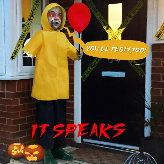 4 Ft Life Size Animatronics Prop with Glowing Balloon {4}