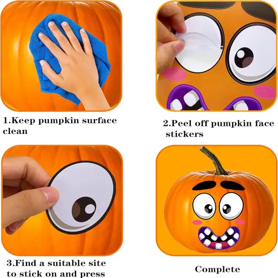 30 Sheets Pumpkin Face Stickers {3}