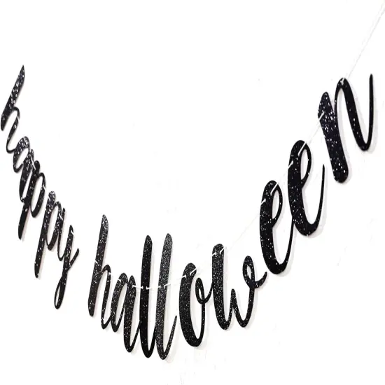 Happy Halloween Banner - Black {5}