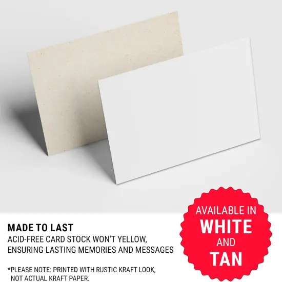 Blank Rustic Cards - Set of 50 {2}