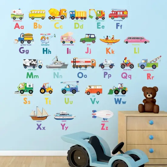 Transport Alphabet Kids Wall Stickers {5}