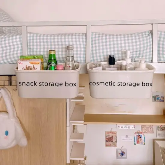 2 Pack Pink Hanging Cup Holders,10x5x4.5"Trolley Basket Storage {5}