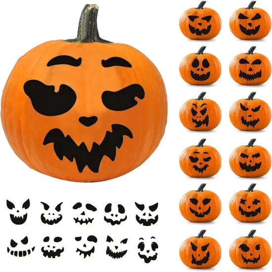 35 Pack Pumpkin Decorating Stickers {2}