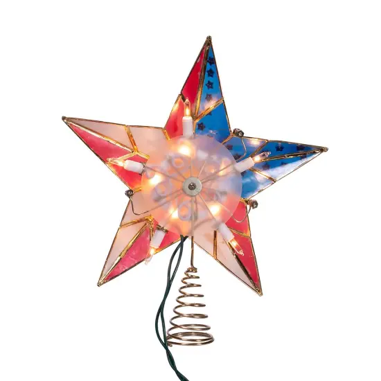 Capiz American Flag Inspired Star Treetop {4}