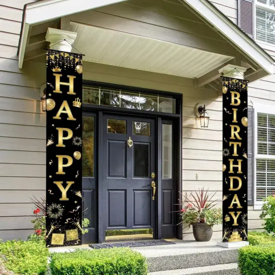 Black and Gold Birthday Decorations {4}