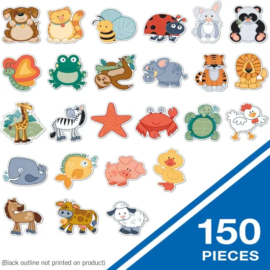 150-Piece Zoo Animal Bulletin Board Cutouts {2}
